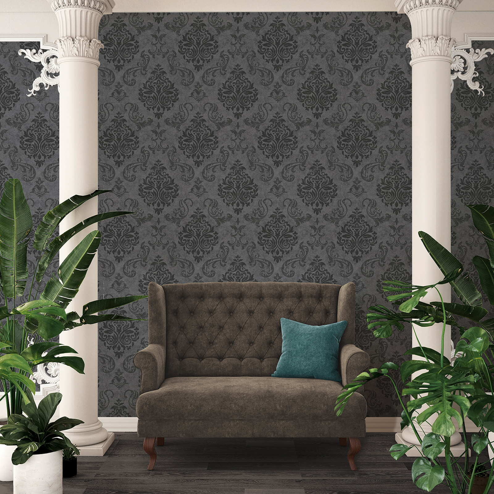 A.S. Creation Vliestapete MEMORY 3 - schwarz- grau metallic - 10 Meter