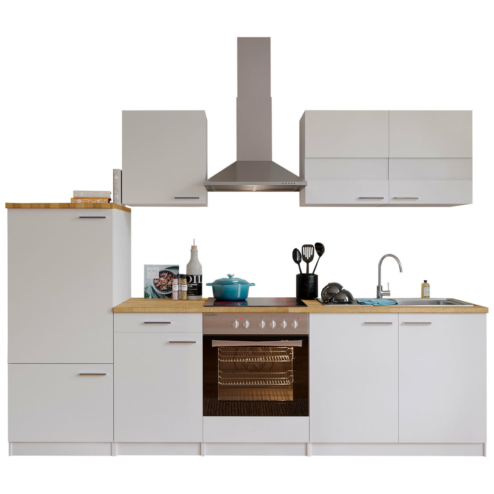 RESPEKTA Küchenblock - weiß - mit E-Geräten - 270 cm | Online bei ROLLER  kaufen