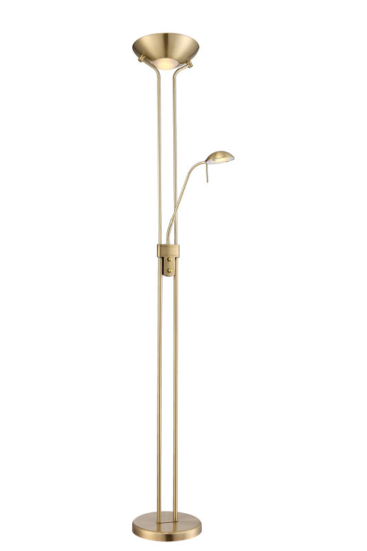 Stehlampe - messing - dimmbar - 180 cm hoch