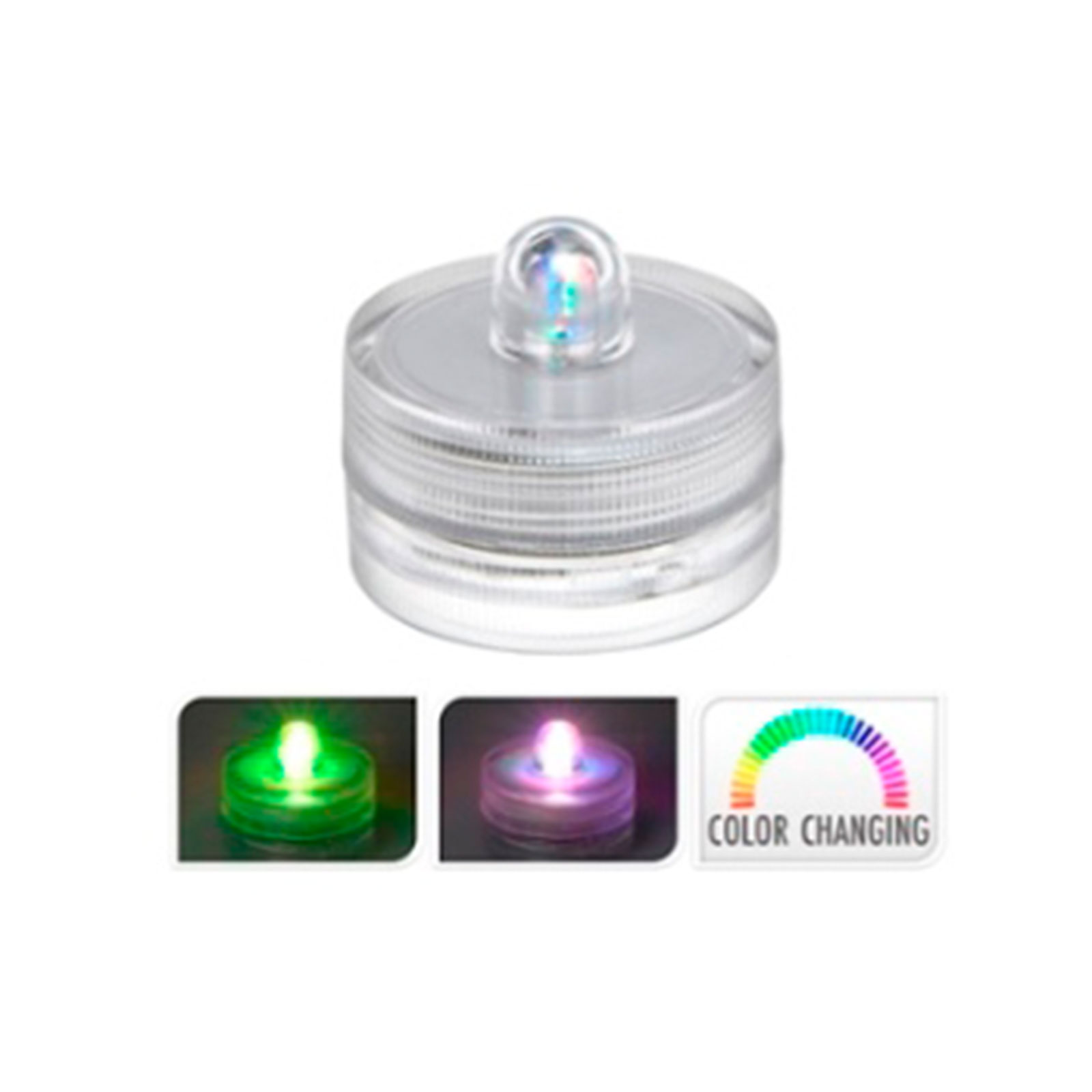 2er-Set LED-Schwimmkerze - mit Farbwechsel - 3 cm