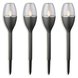 4er-Set Solar LED-Erdspieß - dunkelgrau