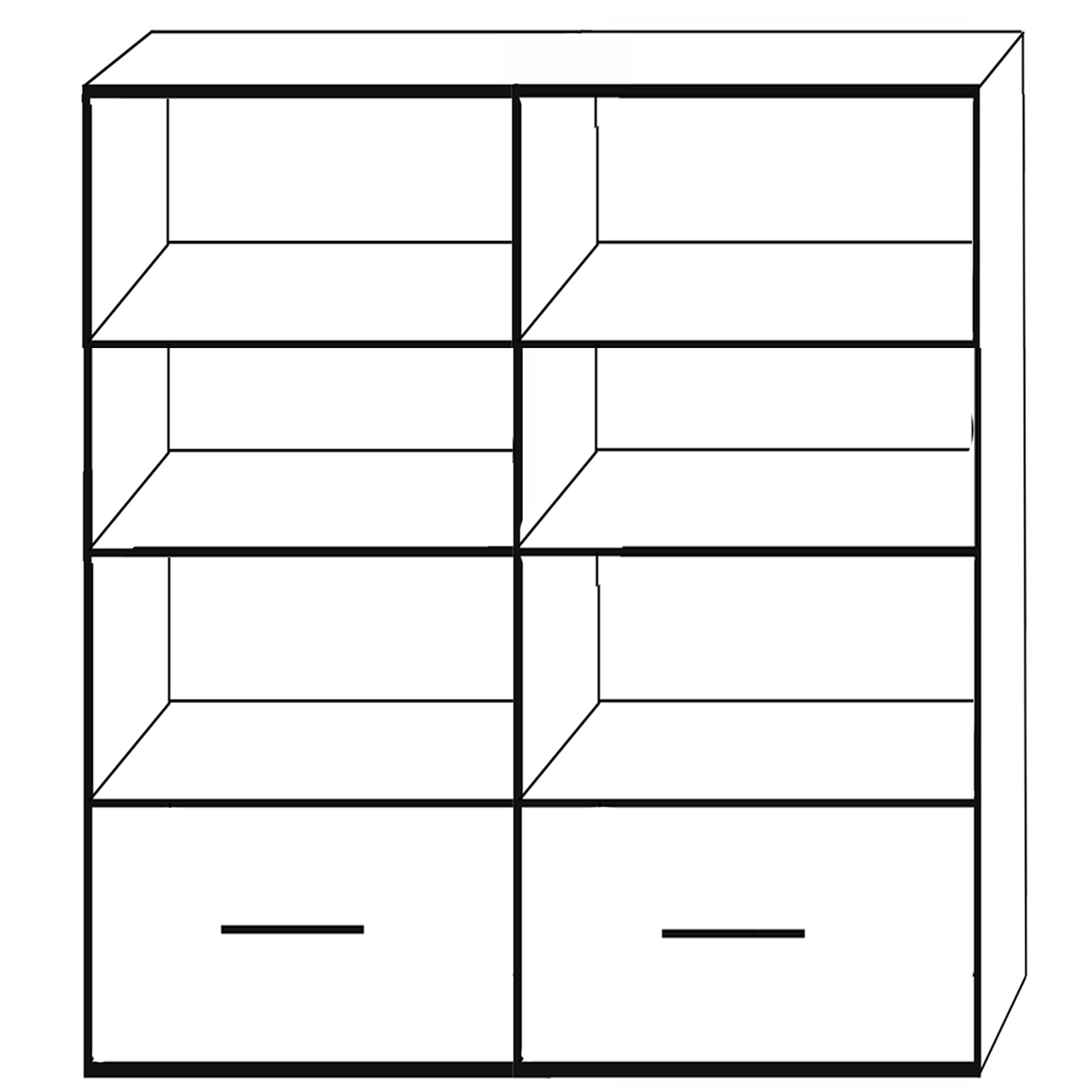Stauraumvitrine - Wildeiche Massivholz - 110