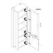 Vitrine CLIF - Old Wood Vintage - grau-Betonoptik - 62 cm breit