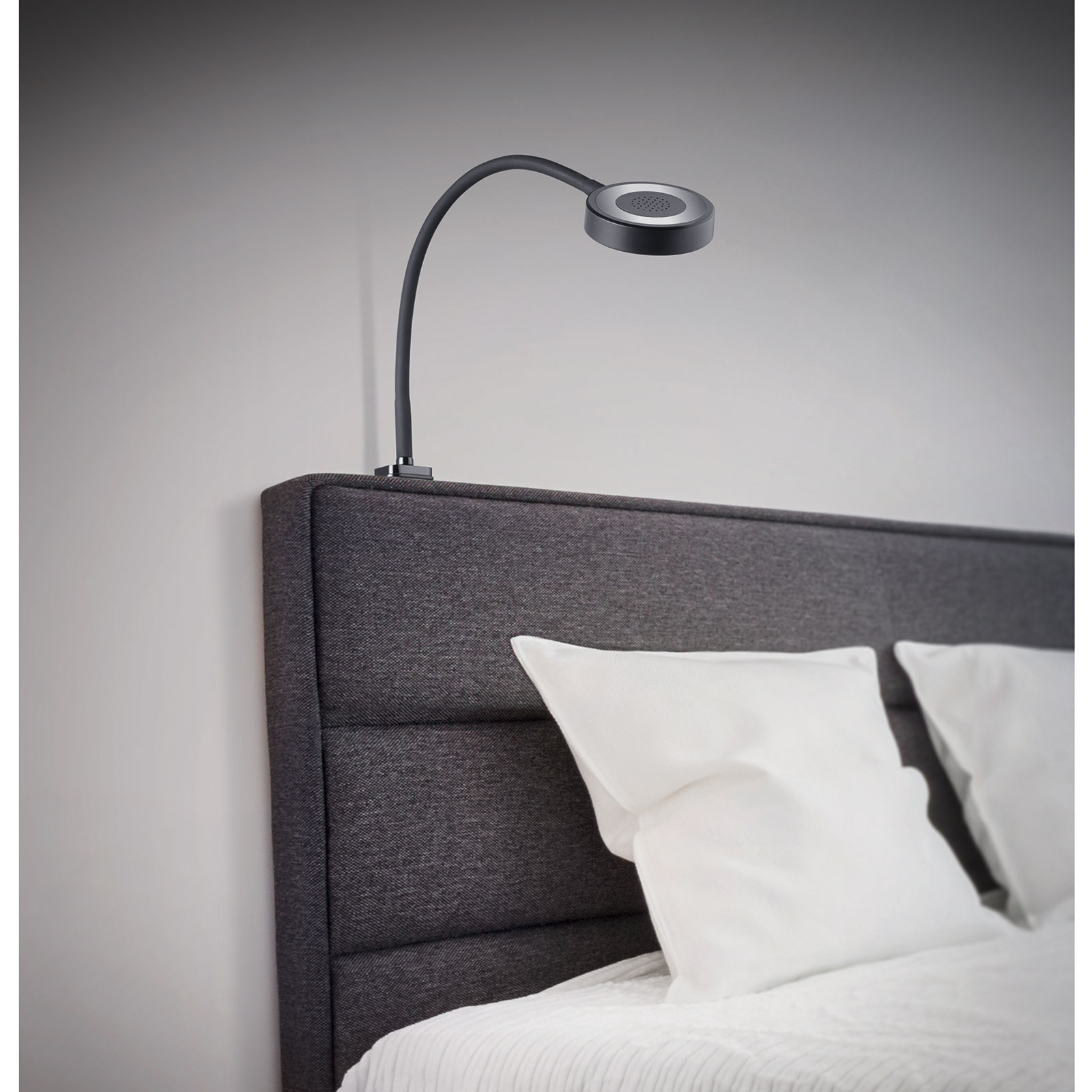 LAMPURA 2er-Set LED-Bettbeleuchtung - schwarz - mit Flexarm
