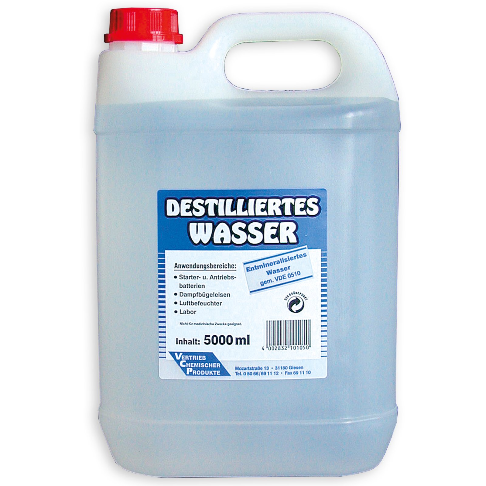 Destilliertes Wasser - 5 Liter - entmineralisiert