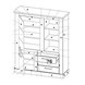 Highboard - Pinie hell-Satin Nussbaum