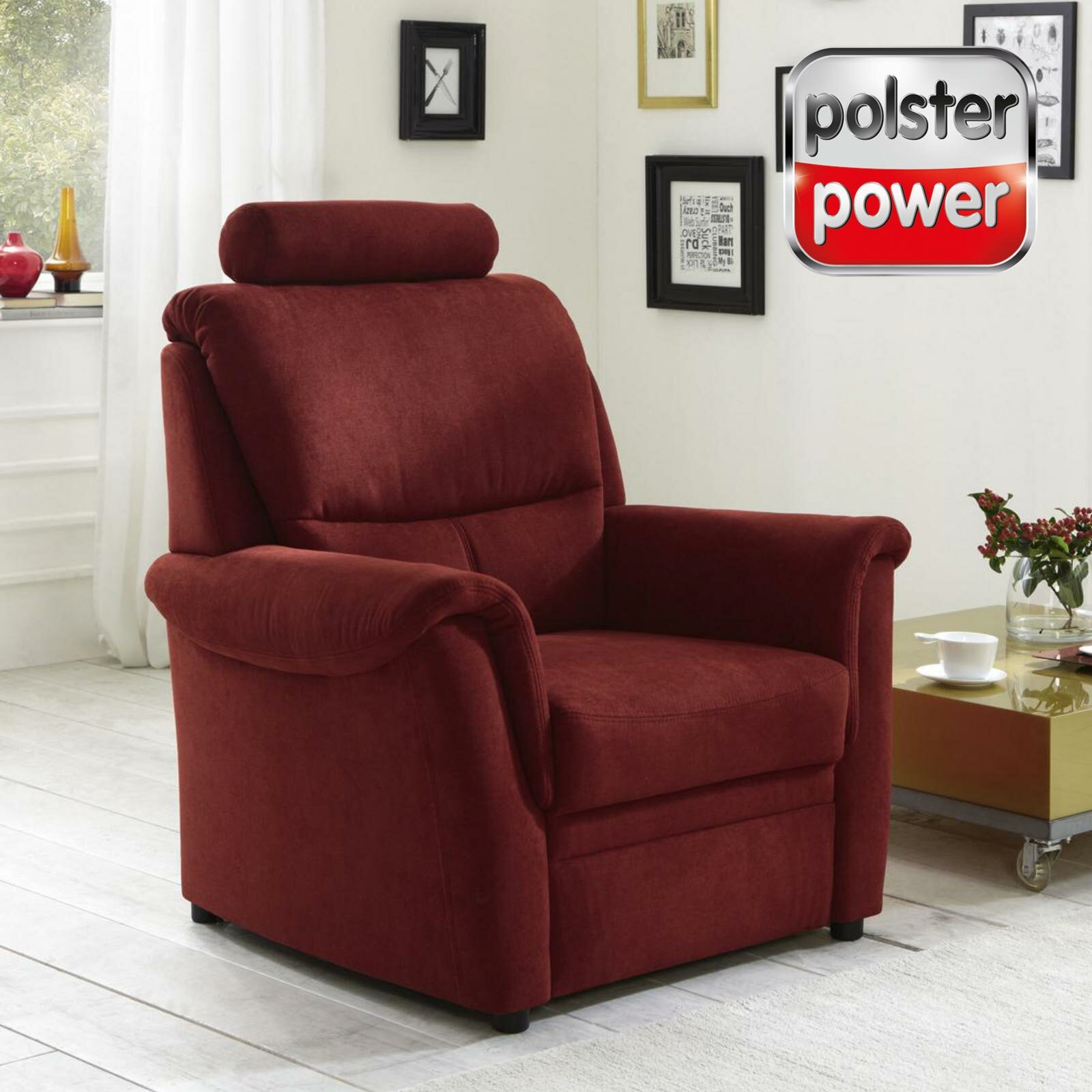 ROLLER bordeaux Online kaufen Sessel bei Microchenille polsterpower - | -