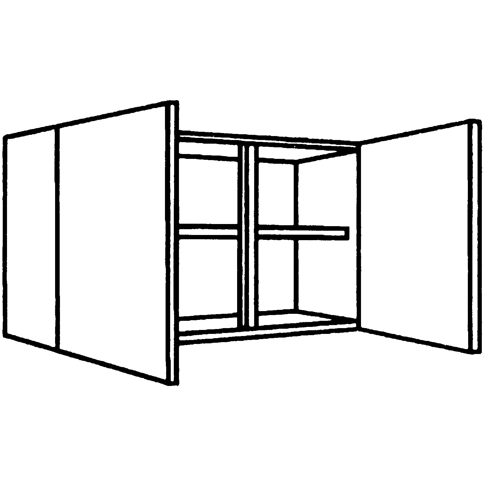 Hängeschrank - Betonoptik-weiß - 100 cm