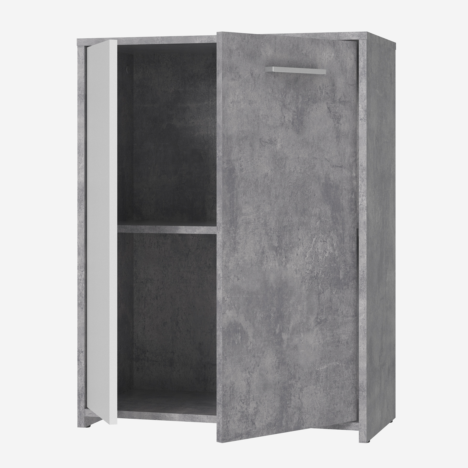 Kommode - Beton-Optik-weiß - 60 cm