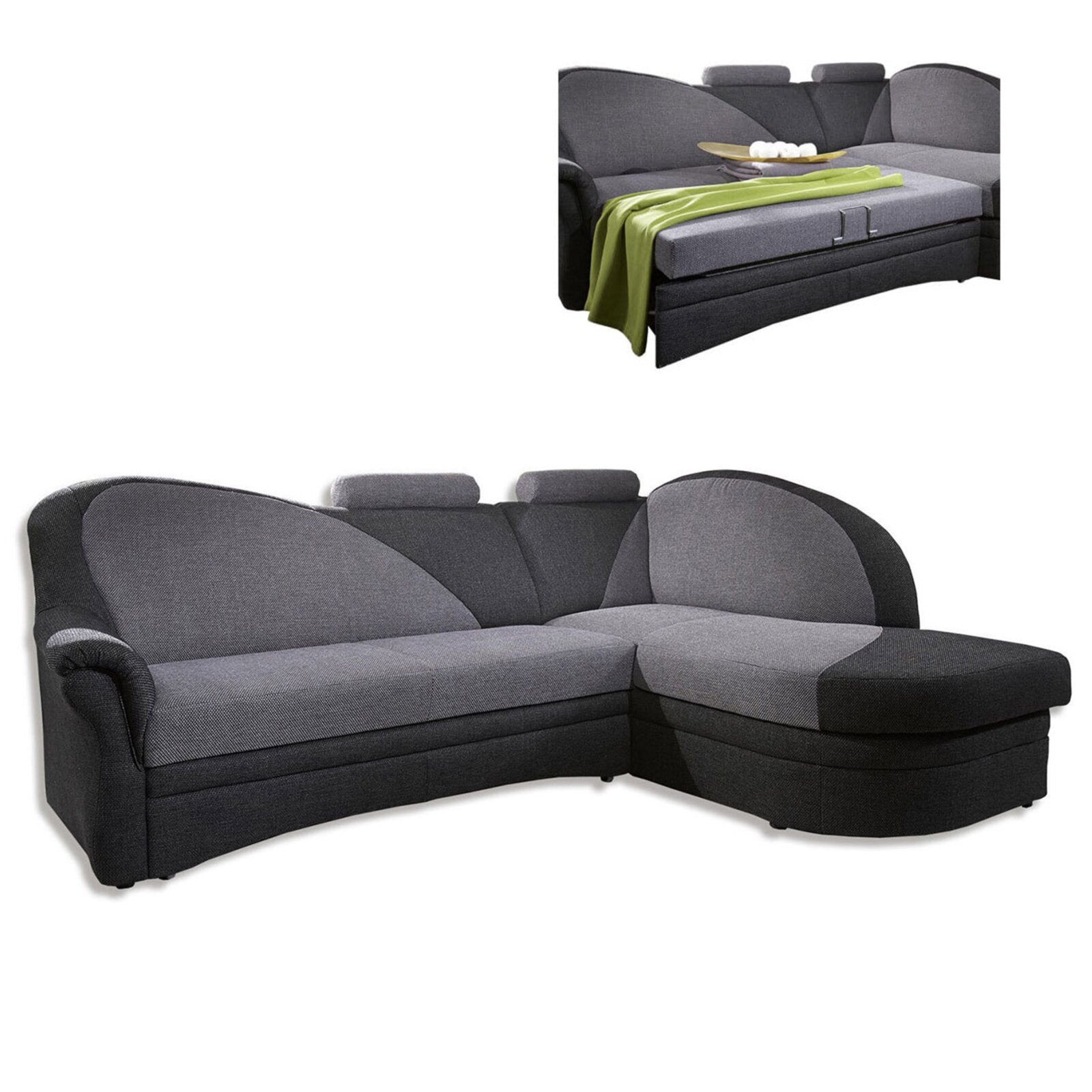 Angebot Roller Ecksofa aluanthrazit Liegefunktion