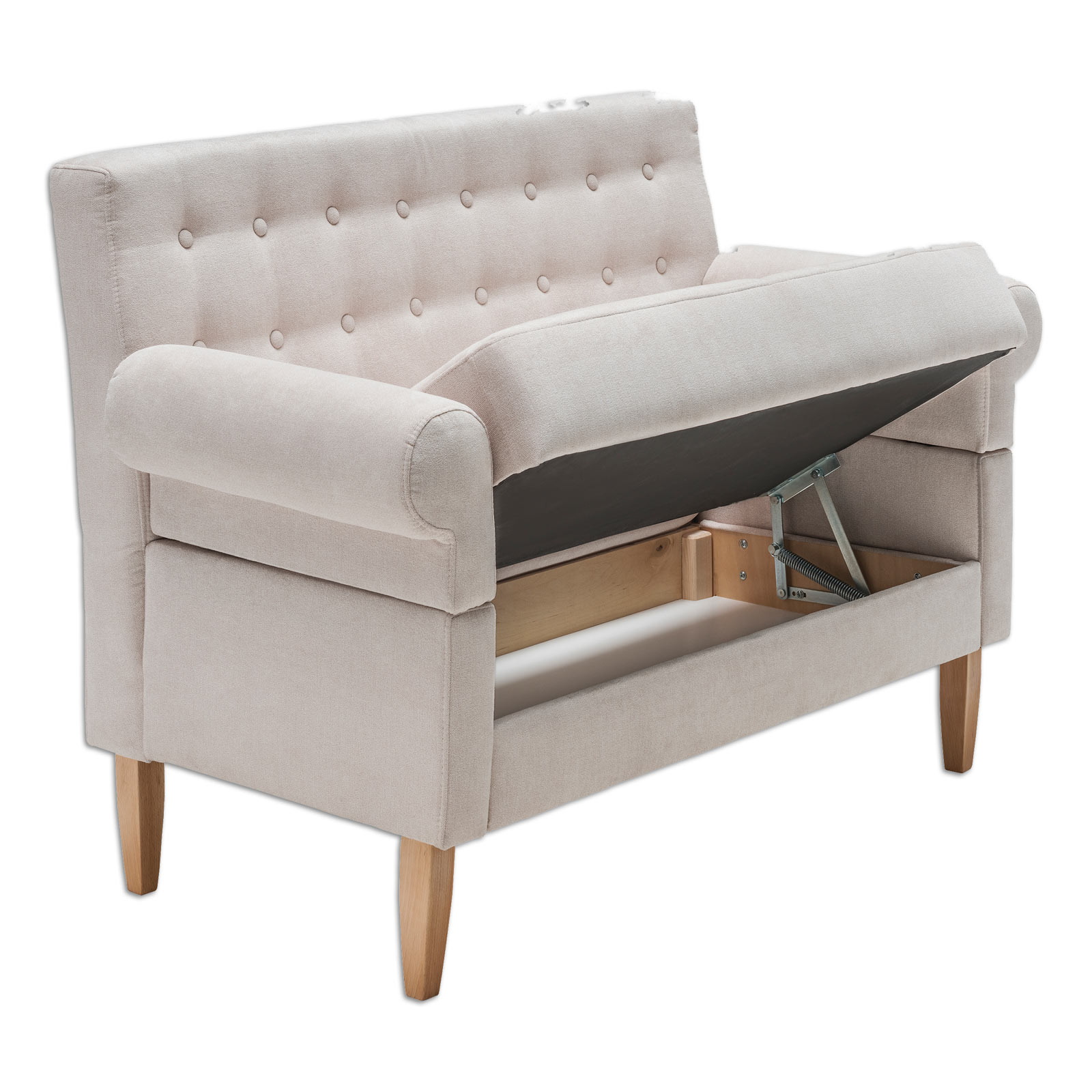 Tischsofa - creme - Microfaser