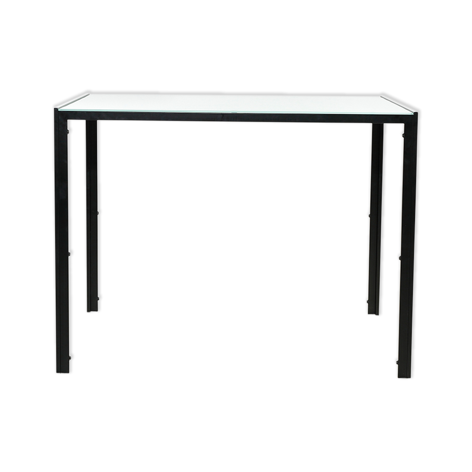 Bartisch - schwarz - Glasplatte - 120 cm breit