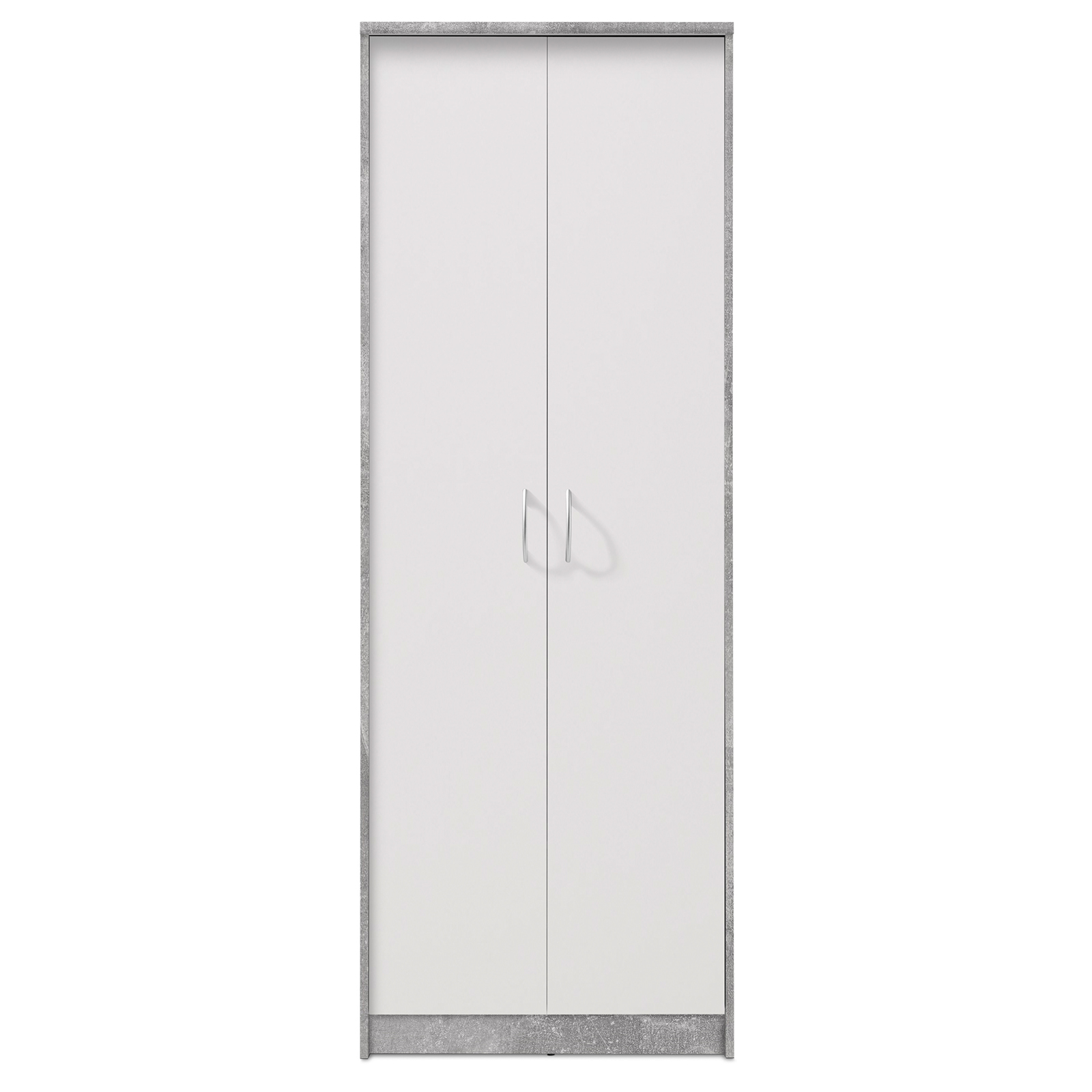Hochschrank - Beton-weiß - 198 cm hoch