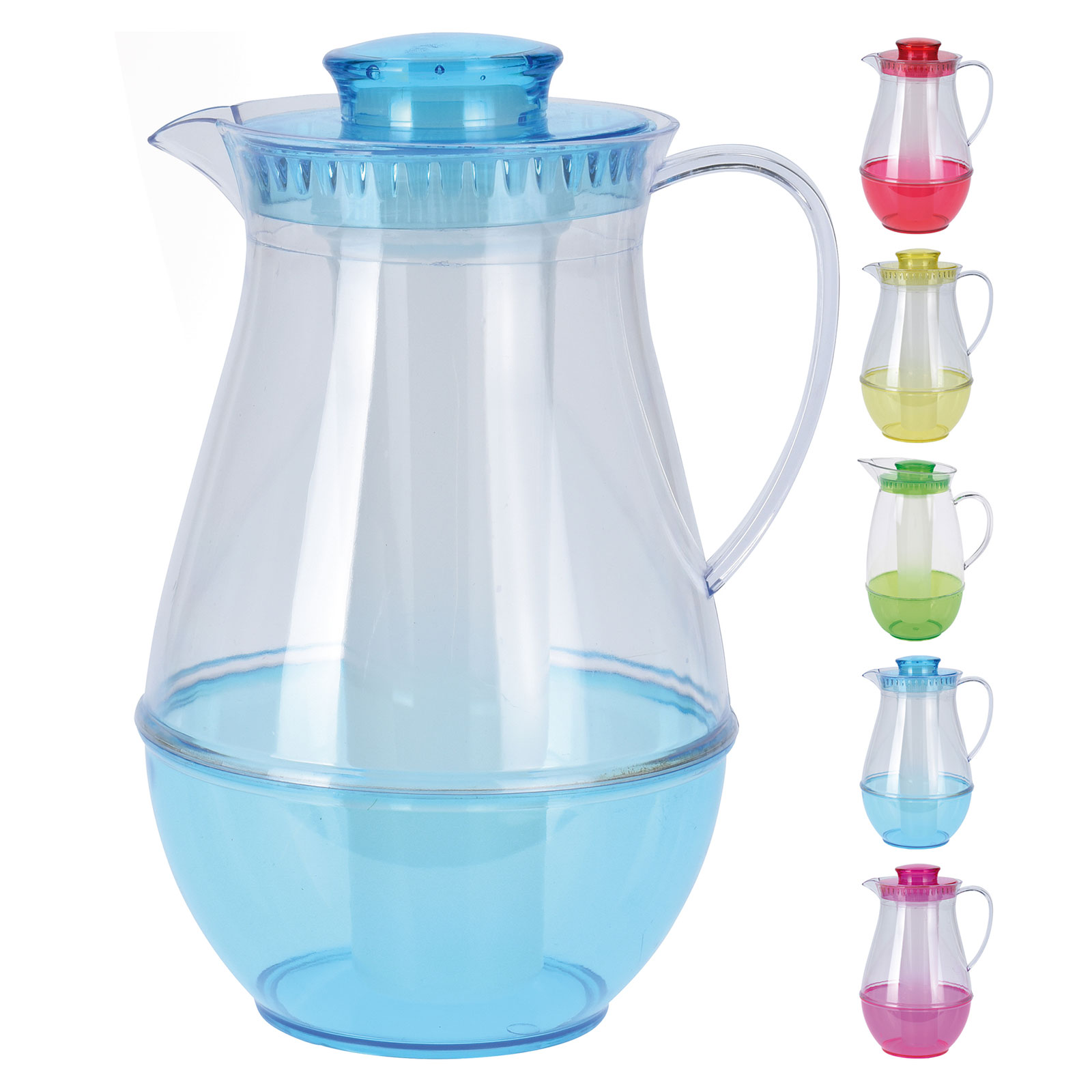 Saftkanne - Kunststoff - sortiertes Design - 2 Liter Fassungsvermögen