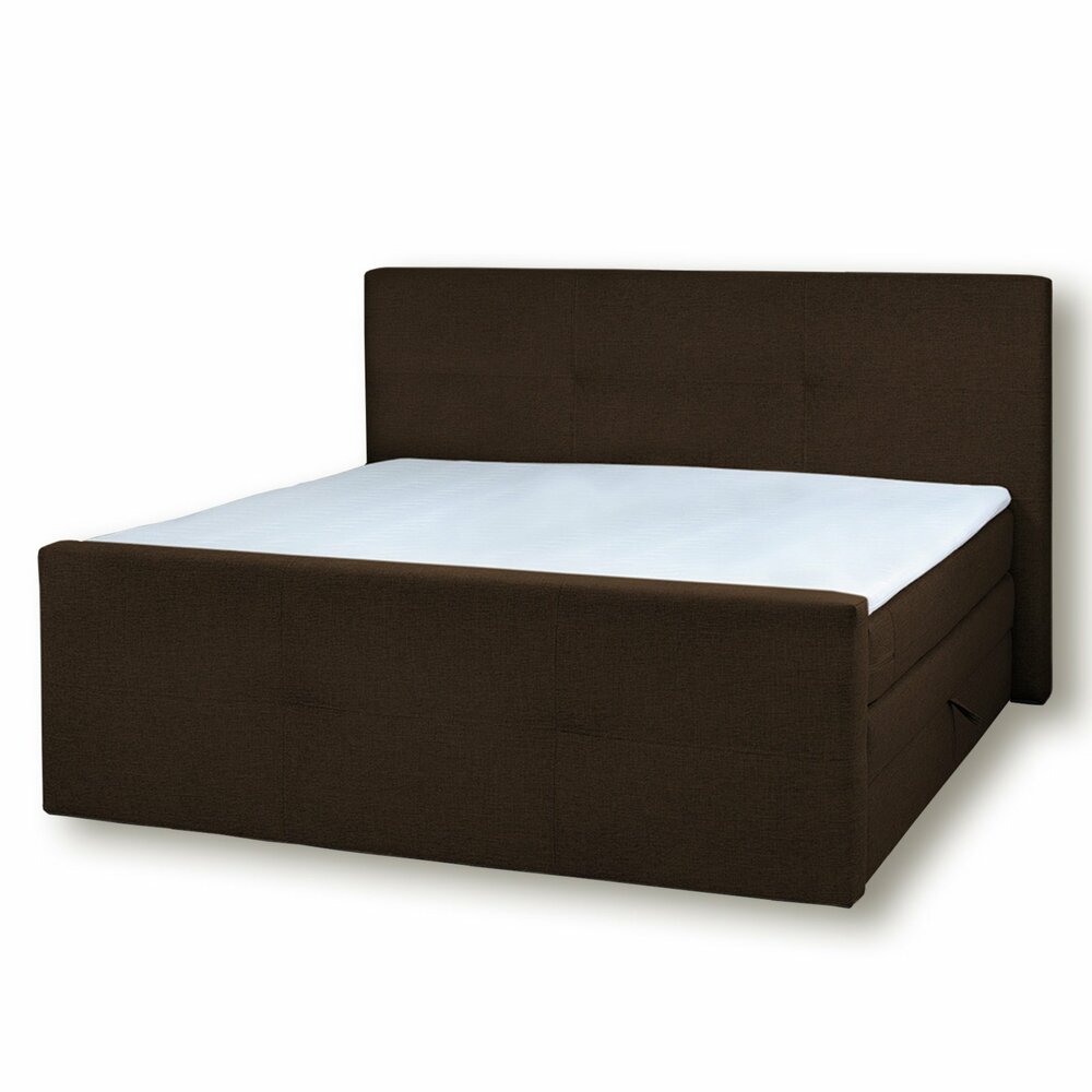 Boxspringbett HAVANA - braun - Taschenfederkern - H3 - 180x200 cm