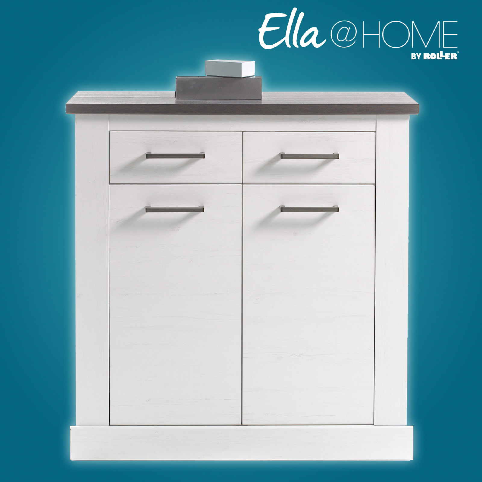 Ella@HOME Kommode - Pinie weiß-Wenge - 105 cm breit