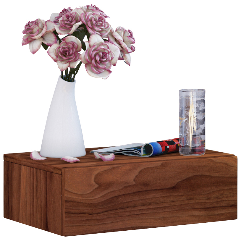 Wandschublade BLADO 1 - kern-nussbaum - 46 cm