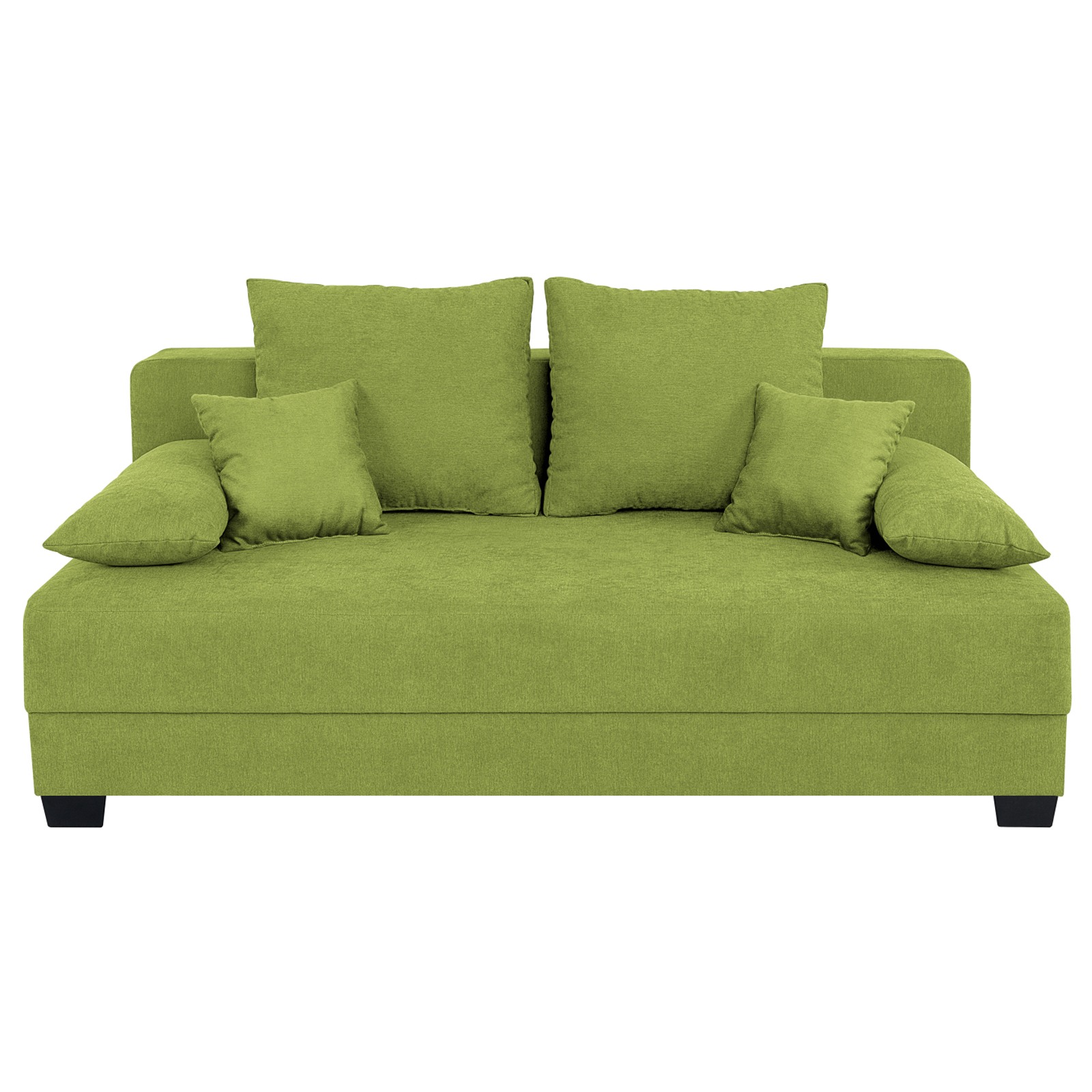 Boxspringsofa - grün - Dauerschläfer mit Staukasten