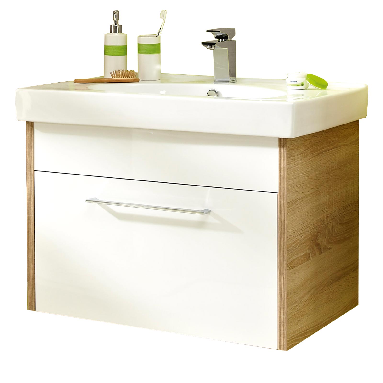 Waschbeckenunterschrank mit Keramik-Waschtisch