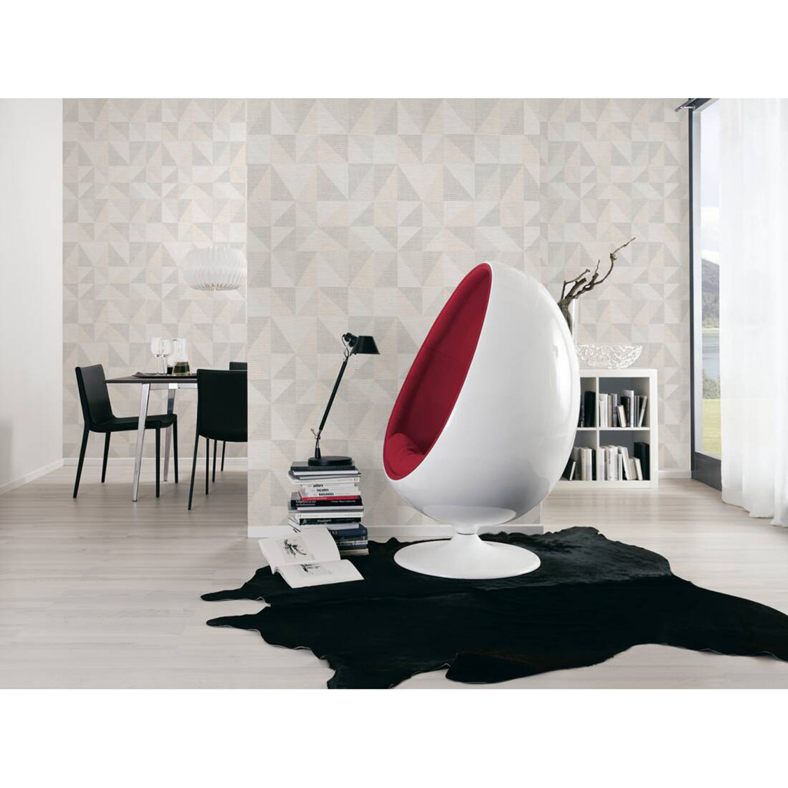 A.S. Creation Vinyltapete BJÖRN - creme-grau-rosa - 10 Meter