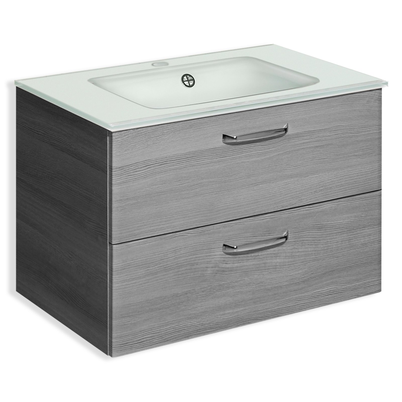 Waschbeckenunterschrank ALIKA - Graphit - 2 Auszüge | Badprogramm ALIKA