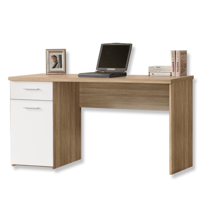 Schreibtisch - Sonoma Eiche-weiß | Online bei ROLLER kaufen