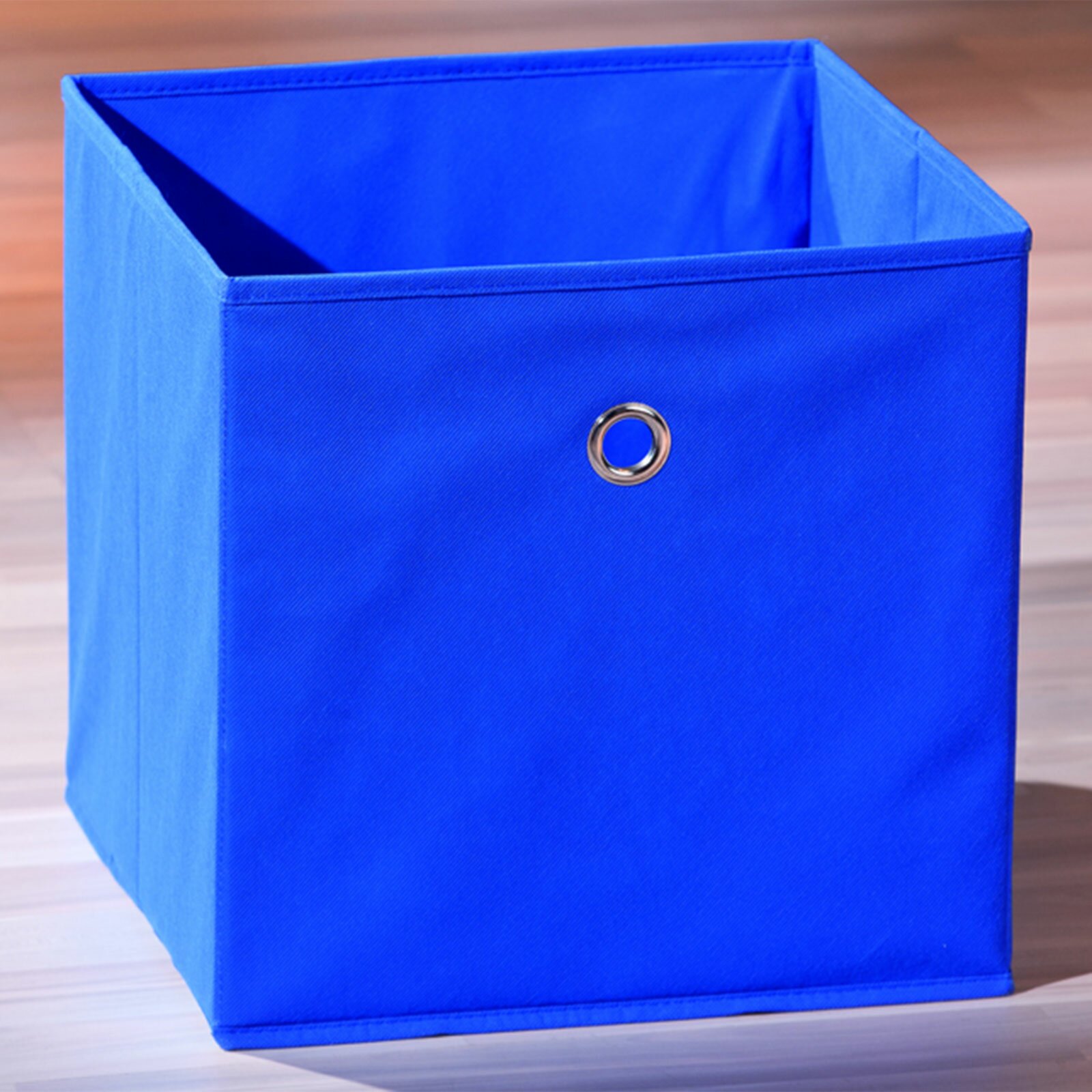 Faltbox WINNY - blau - mit Metallöse - 32x32 cm