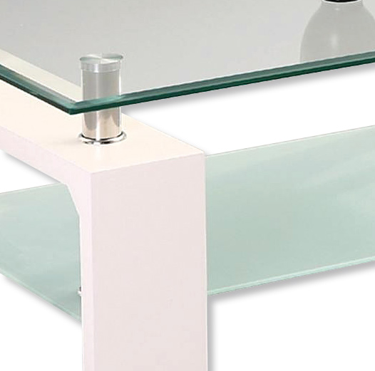 Couchtisch - Sicherheitsglas - weiß