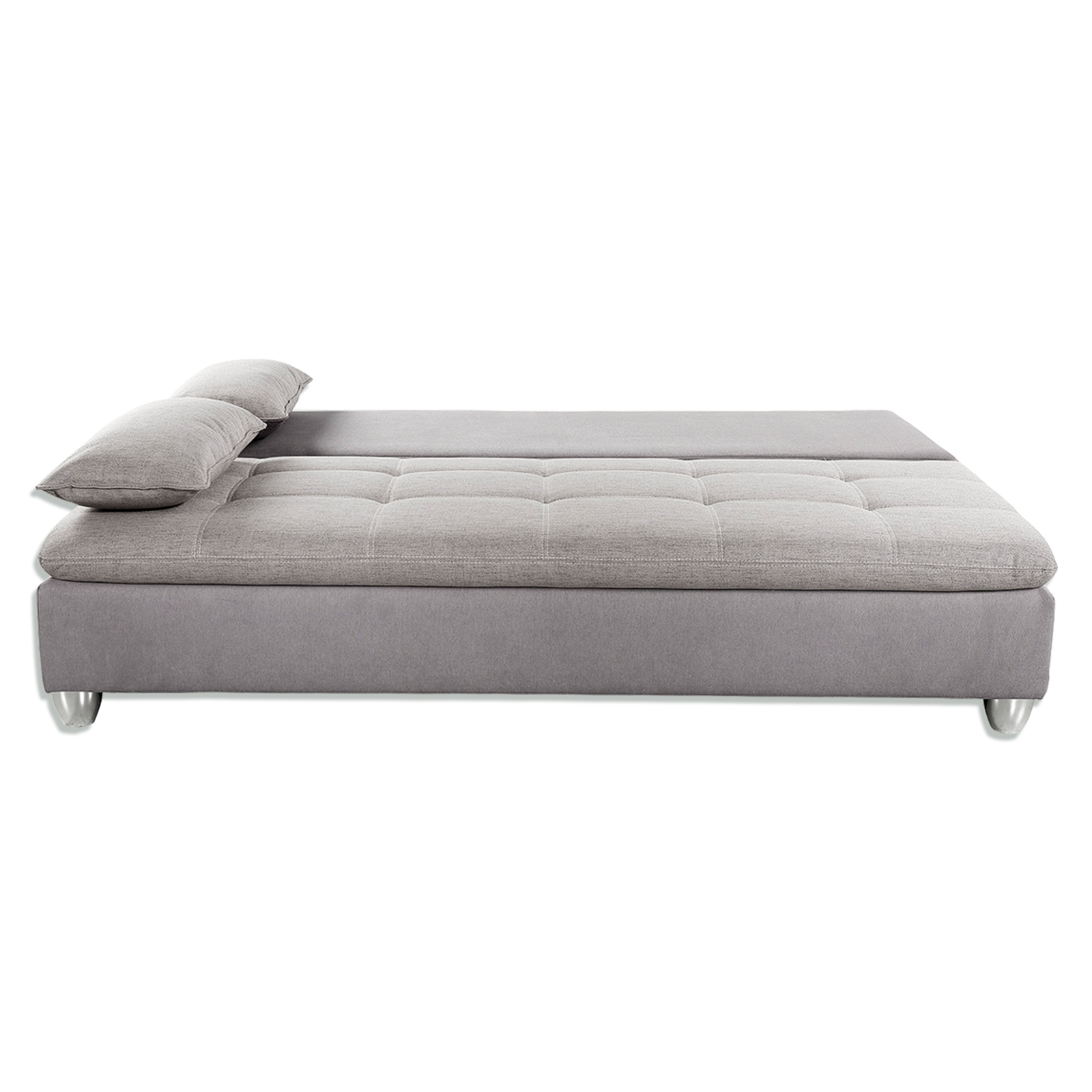 Set - Schlafsofa - grau - mit Topper