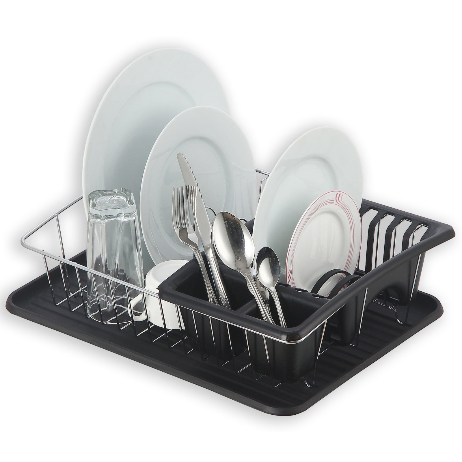 TDCuizent Abtropfgestell Kunststoff - Kompaktes Spülgestell Mit Tablett