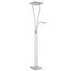 LED-Deckenfluter - mit Leselampe - silber - eckig