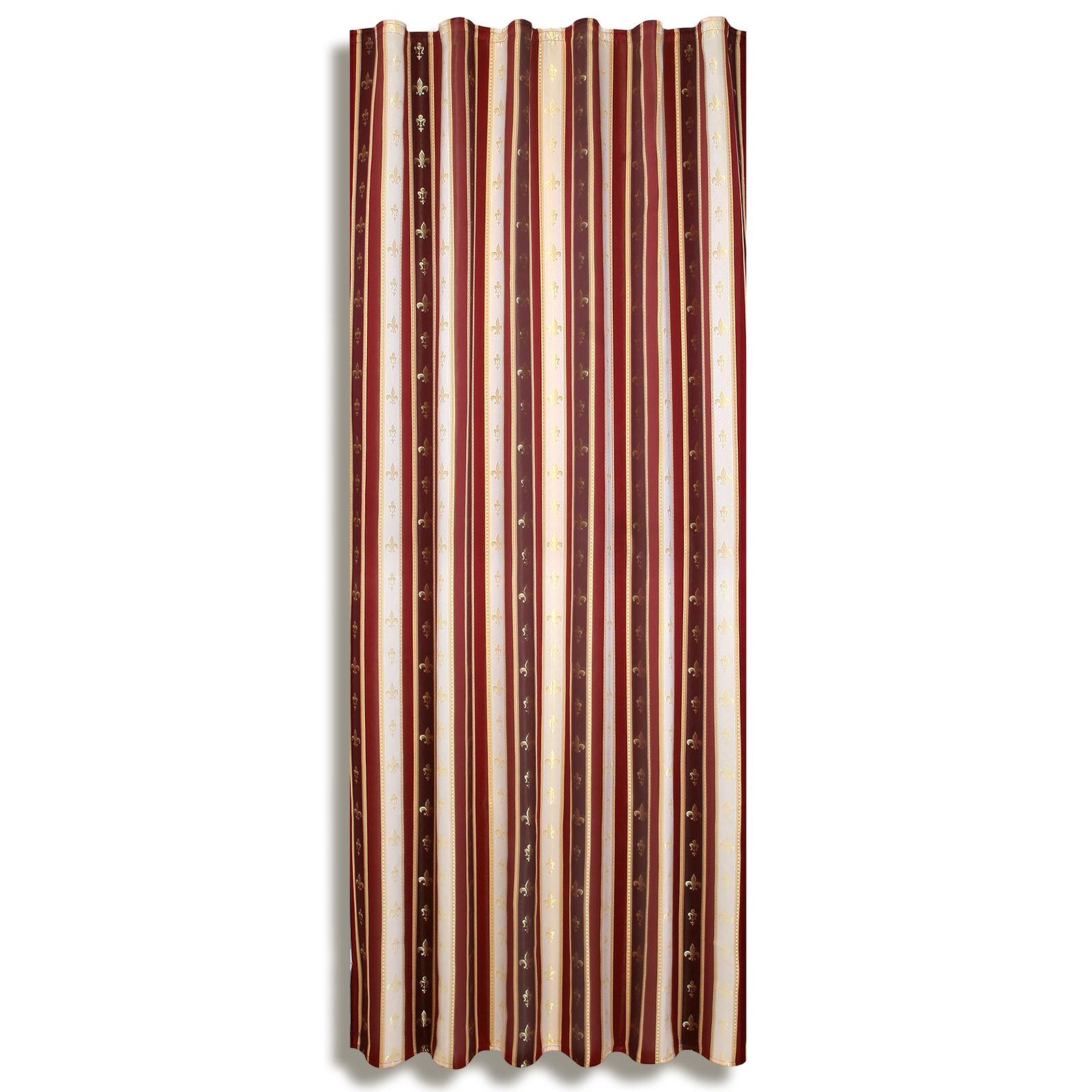 Vorhang Rot Gold 140x245 Cm