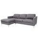 Ecksofa - grau - Recamiere links