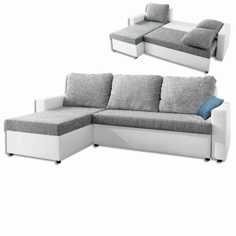 Ecksofa weißgrau Liegefunktion Online bei ROLLER kaufen