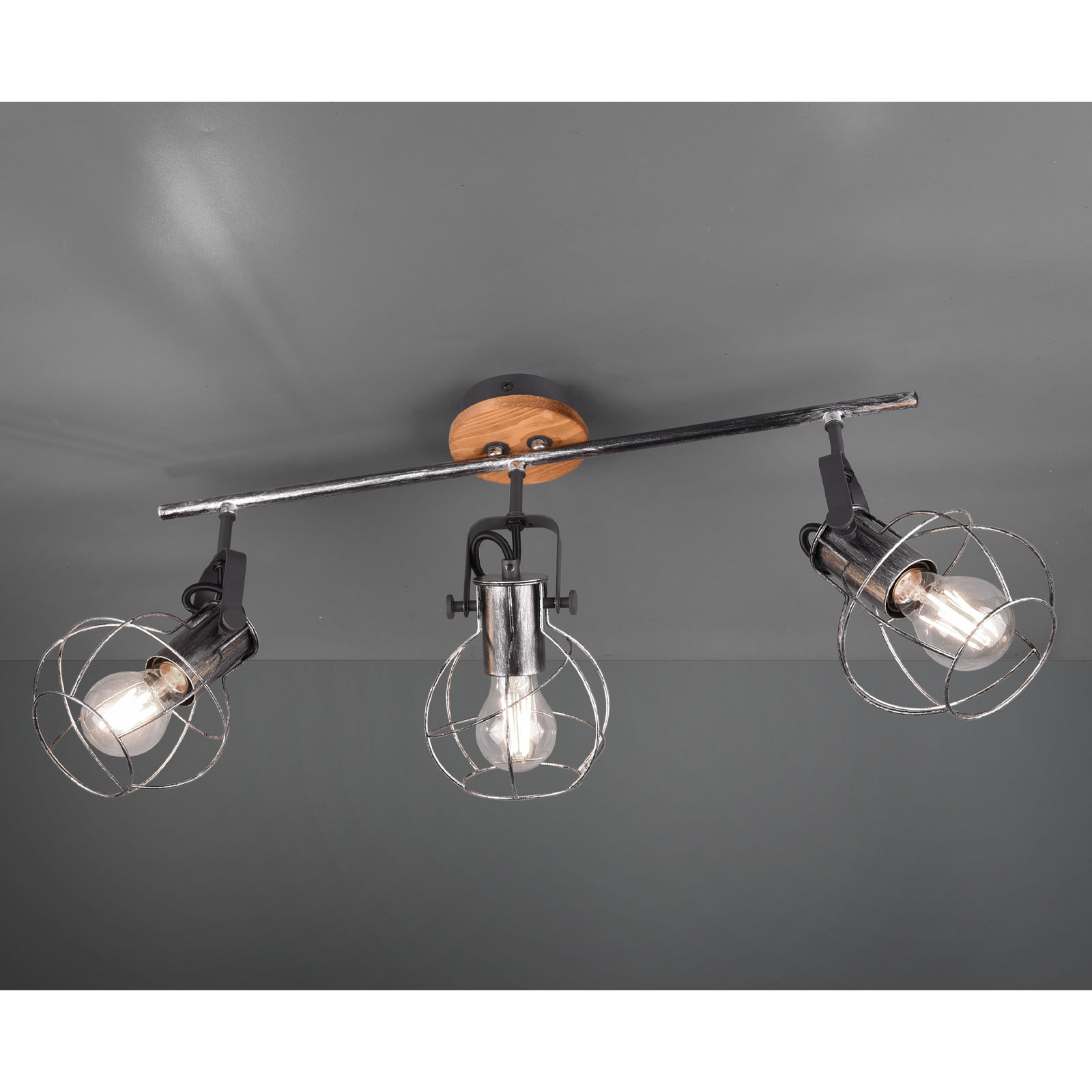 Spotbalken - schwarz-silber - Holz, Metall
