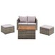 6-teiliges Gardiola Lounge-Modulset CARAVELA - grau - Akazie