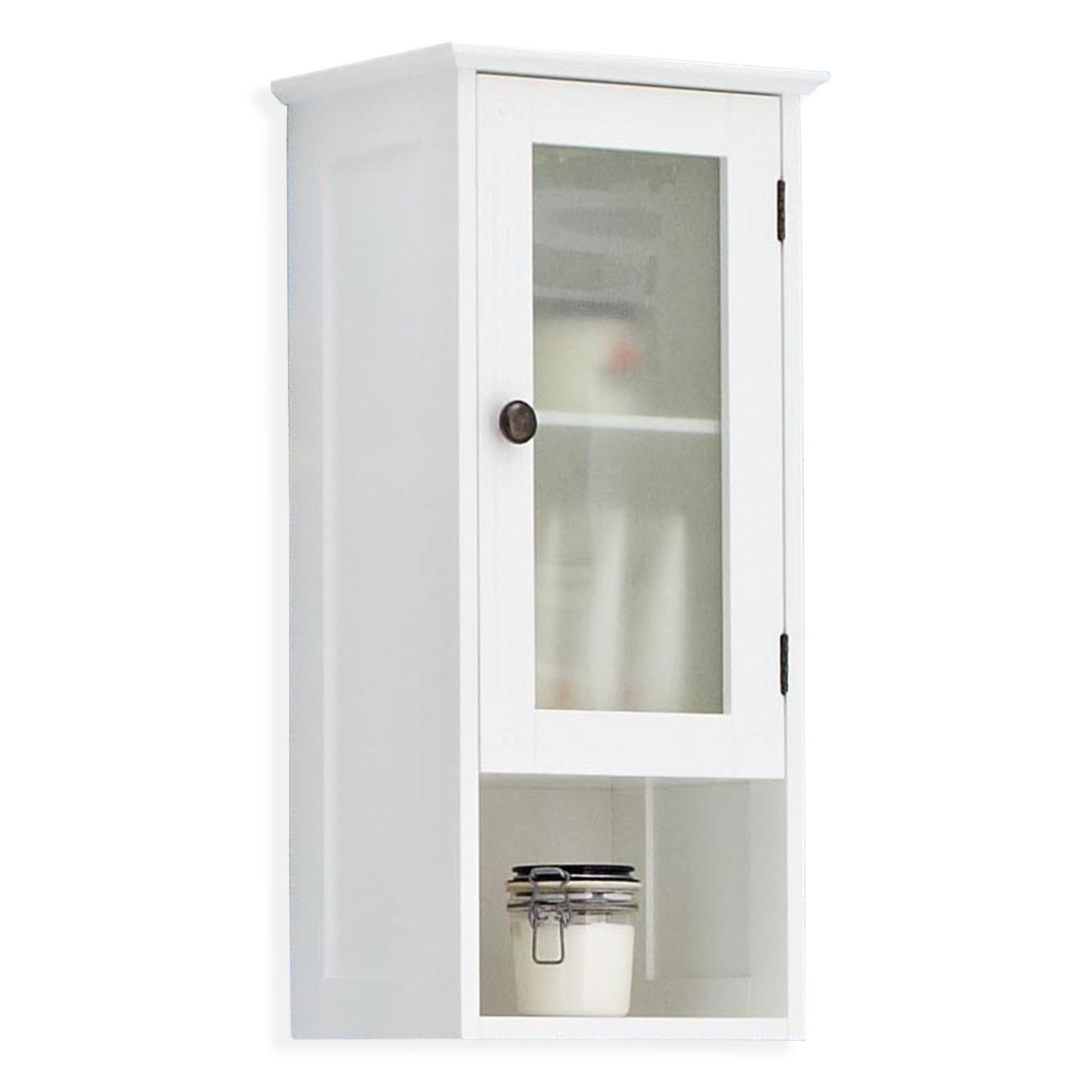 Hängeschrank MAXIM weiß Hochglanz Glas Badezimmer
