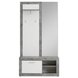 Garderobe - graue Betonoptik - weiß - 98 cm breit