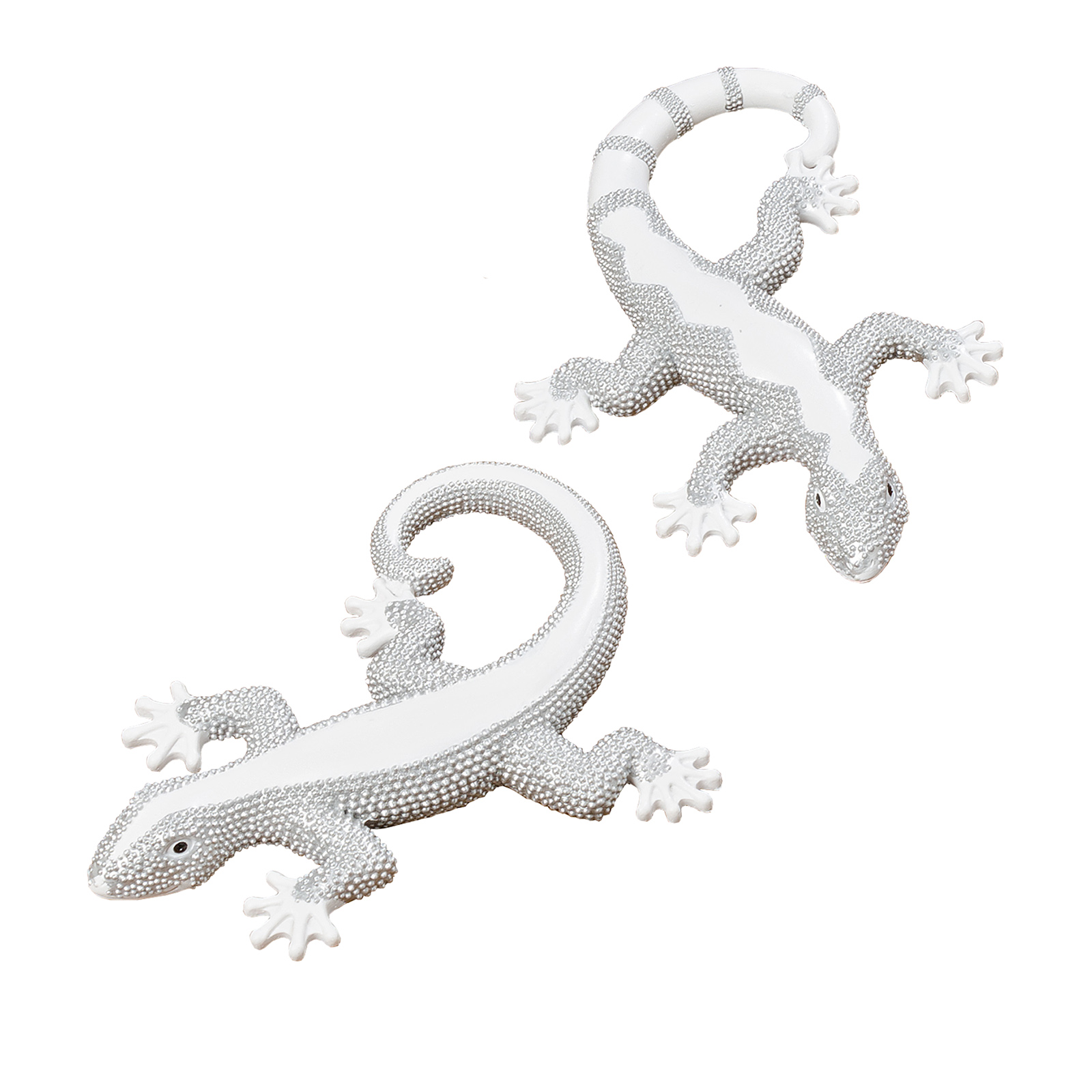 Eidechse - grau-weiß - sortiertes Muster - 17 cm