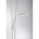 LED-Deckenfluter - mit Leselampe - silber - eckig