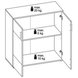 Kommode - Sandeiche - 2 Türen - 88 cm breit