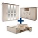 5-teiliges Schlafzimmer-Set LUCA - Pinie weiß-Trüffel