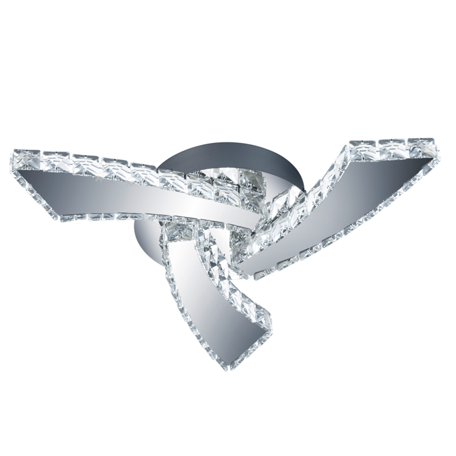 LED-Deckenleuchte - chrom - Glas - 41,2 cm
