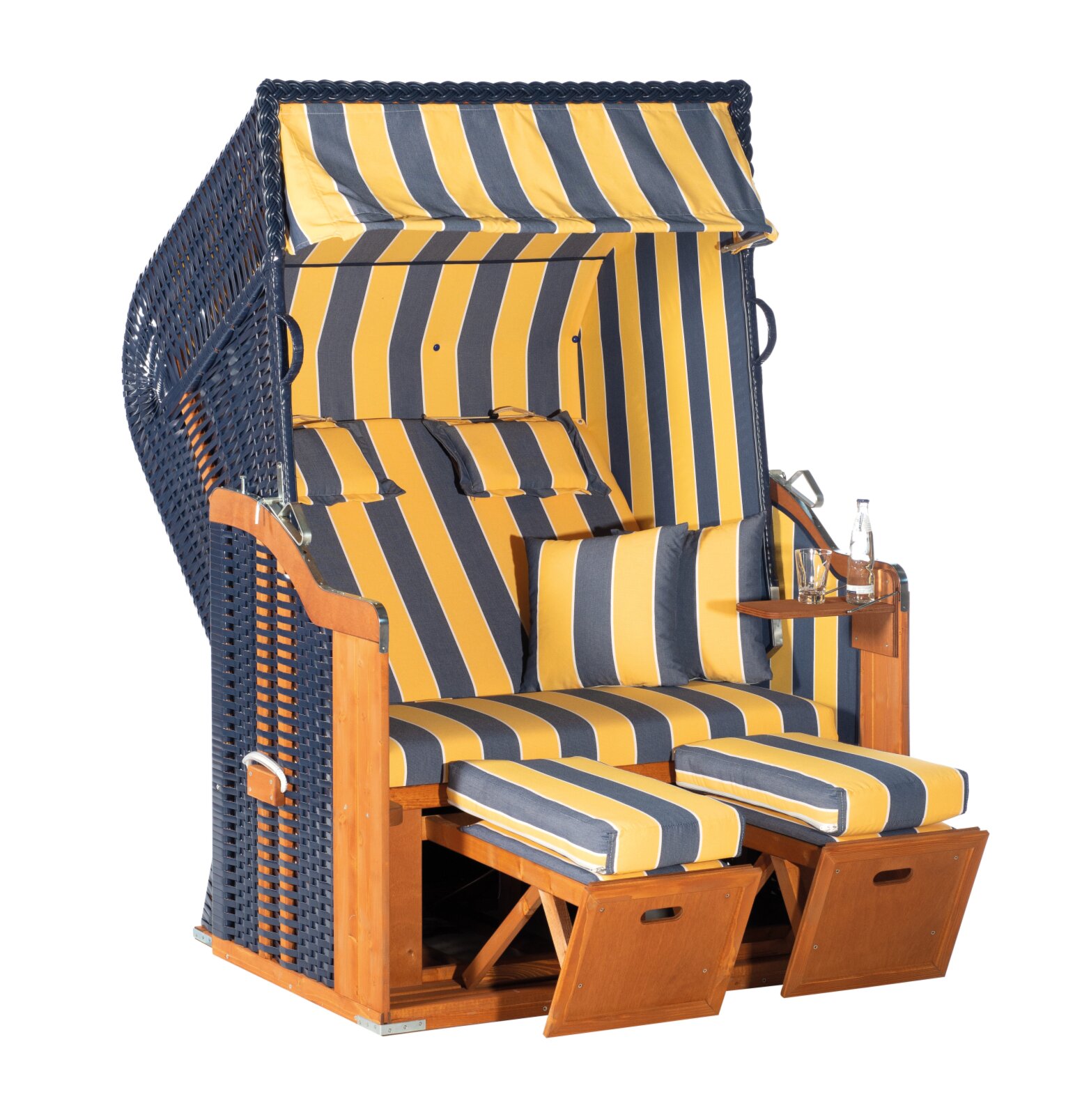 Online kaufen Fichtenholz - | RUSTIKAL ROLLER 250 bei Strandkorb PLUS - gelb-blau