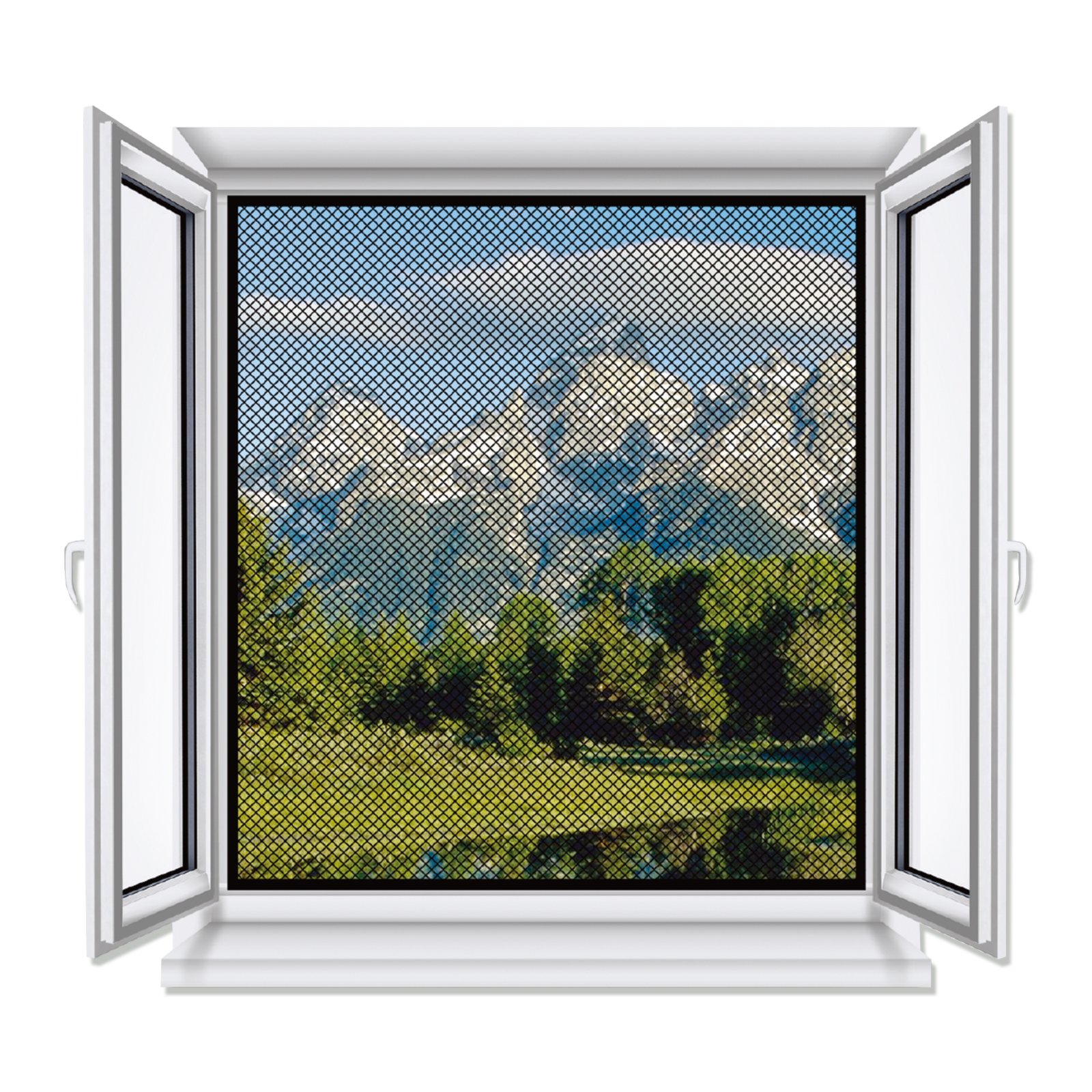 Fliegengitter-Fenster - anthrazit - 150x130 cm
