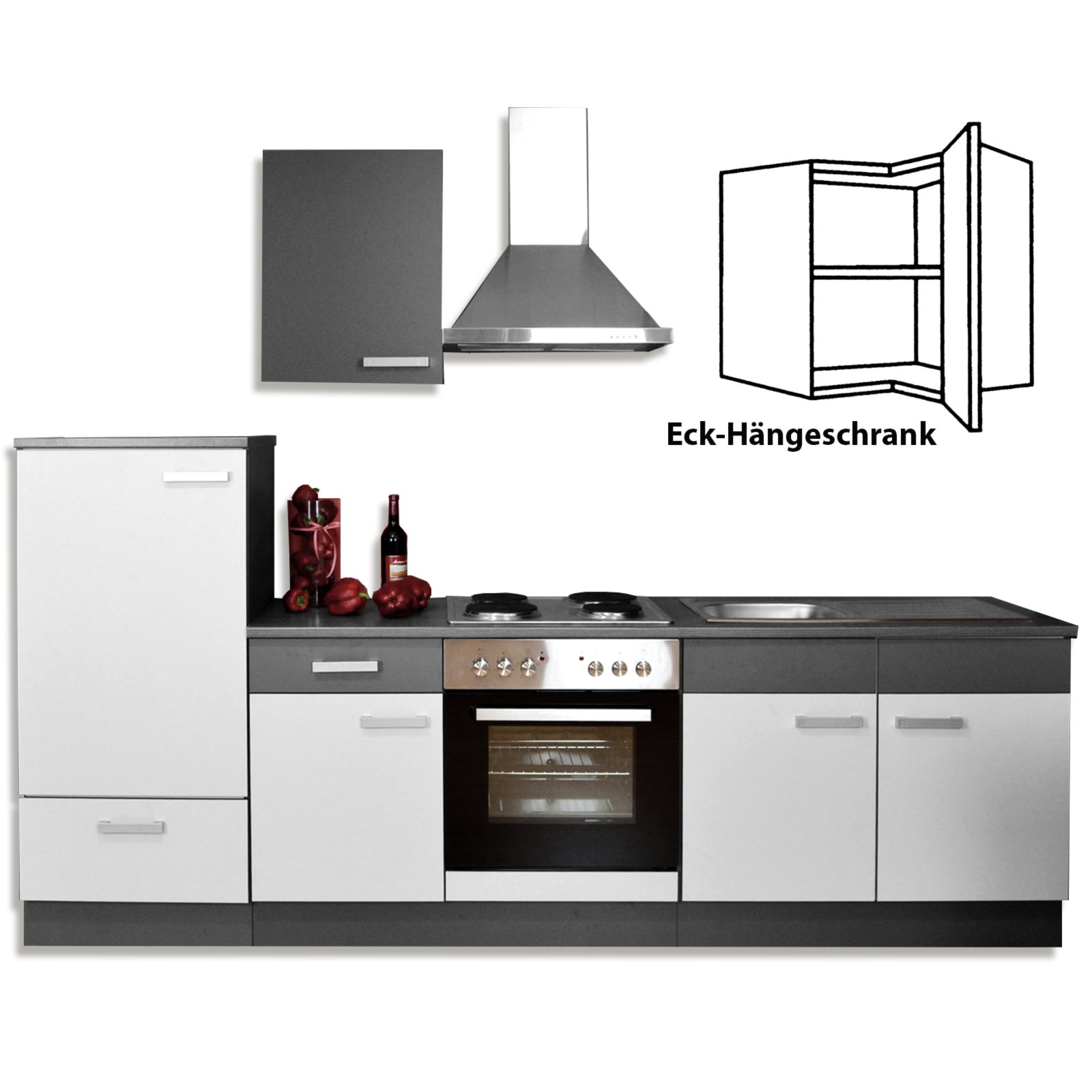 Eck-Hängeschrank GRETA - graphit - 60x64 cm | Küche GRETA ... Eck-Hängeschrank GRETA - graphit - 60x64 cm | Küche GRETA ...