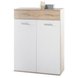 Schuhschrank - Sonoma Eiche - weiß - 90 cm breit