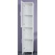Hochschrank - weiß-Glas satiniert - 188 cm hoch