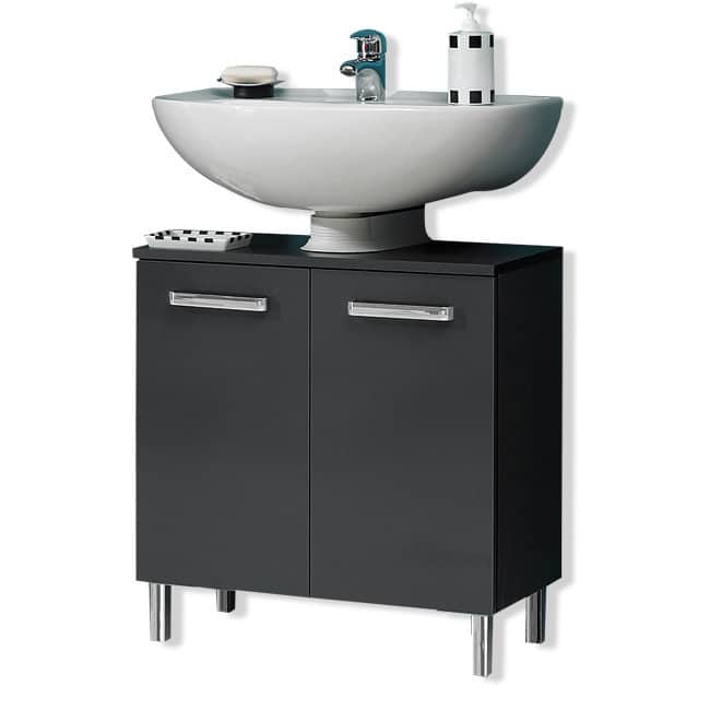Waschbeckenschrank - anthrazit glänzend - 60 cm breit