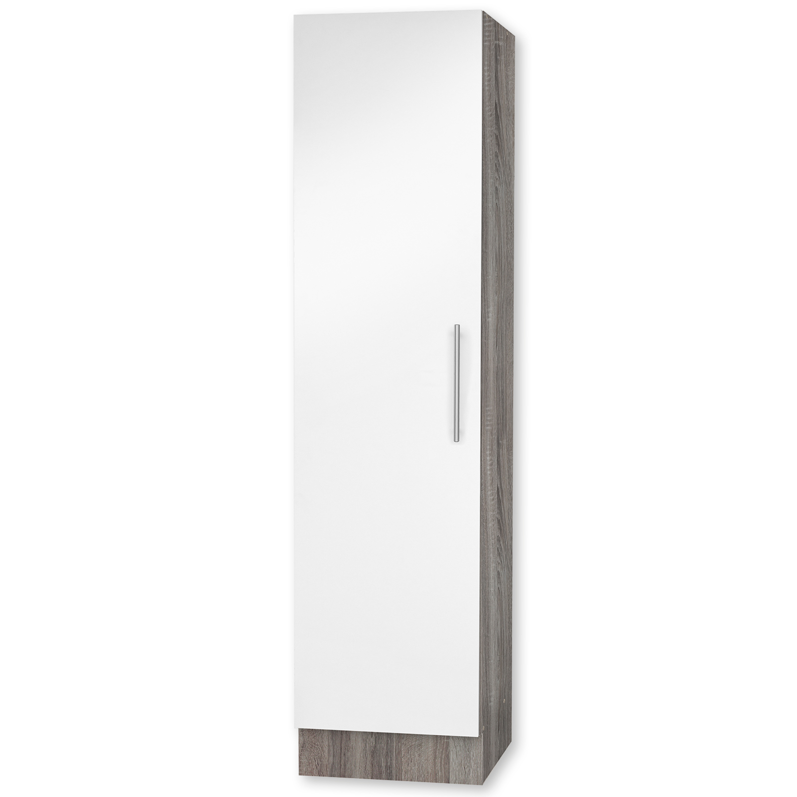 Hochschrank - weiß Hochglanz-Trüffel - 50 cm